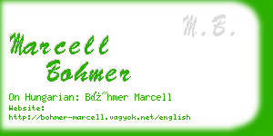 marcell bohmer business card